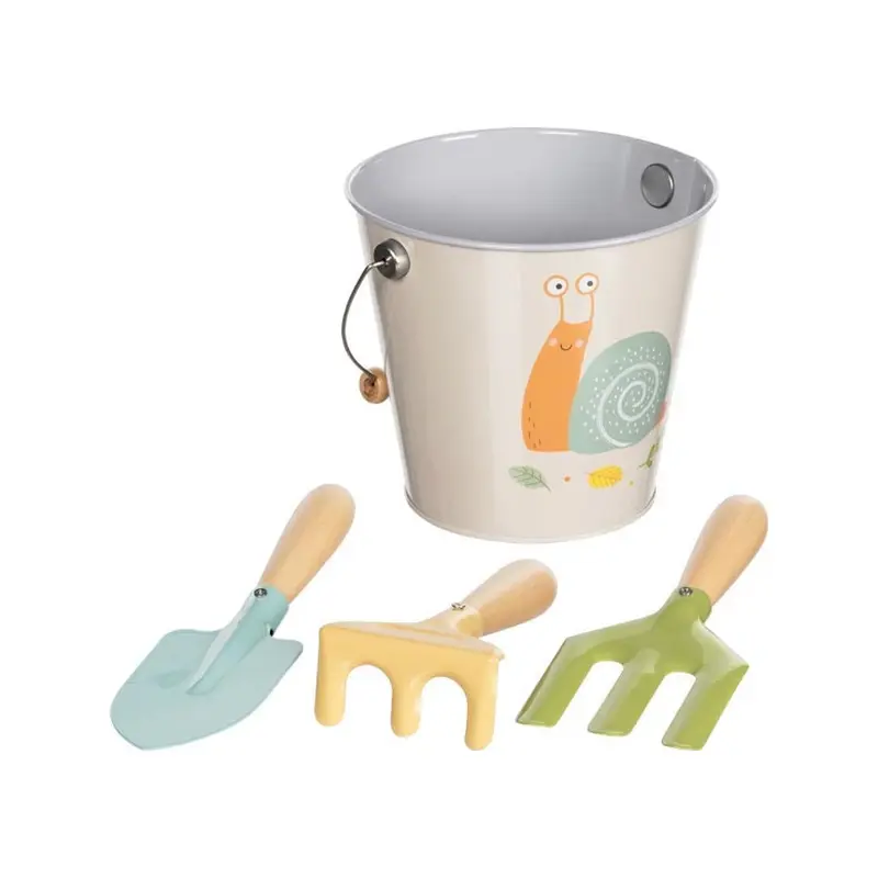 Bucket with garden tools