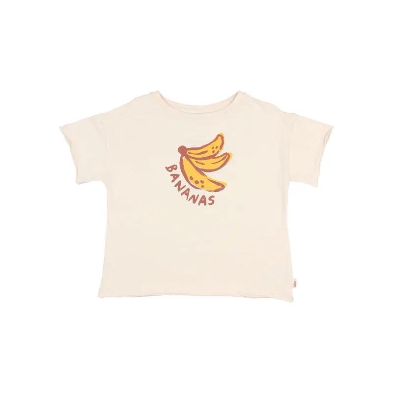 Búho banana t-shirt rib collar sand