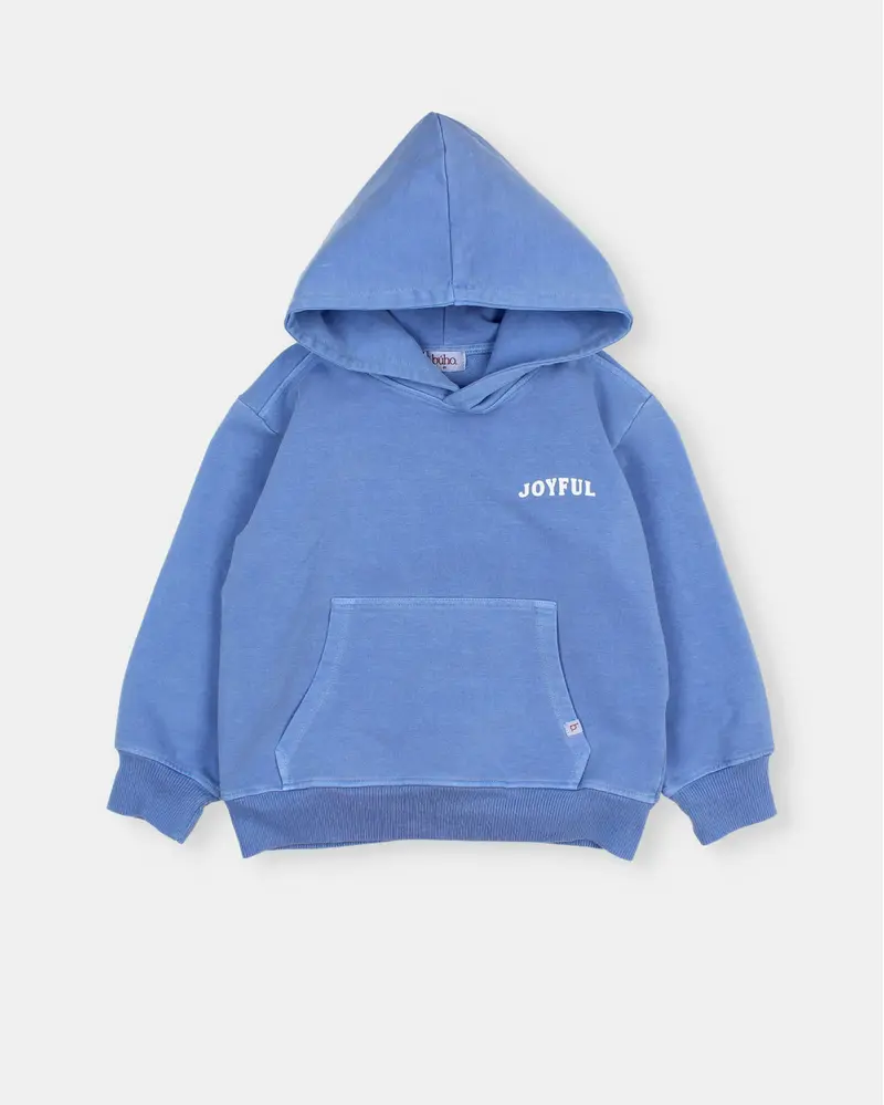 Búho fleece hoodie surf blue