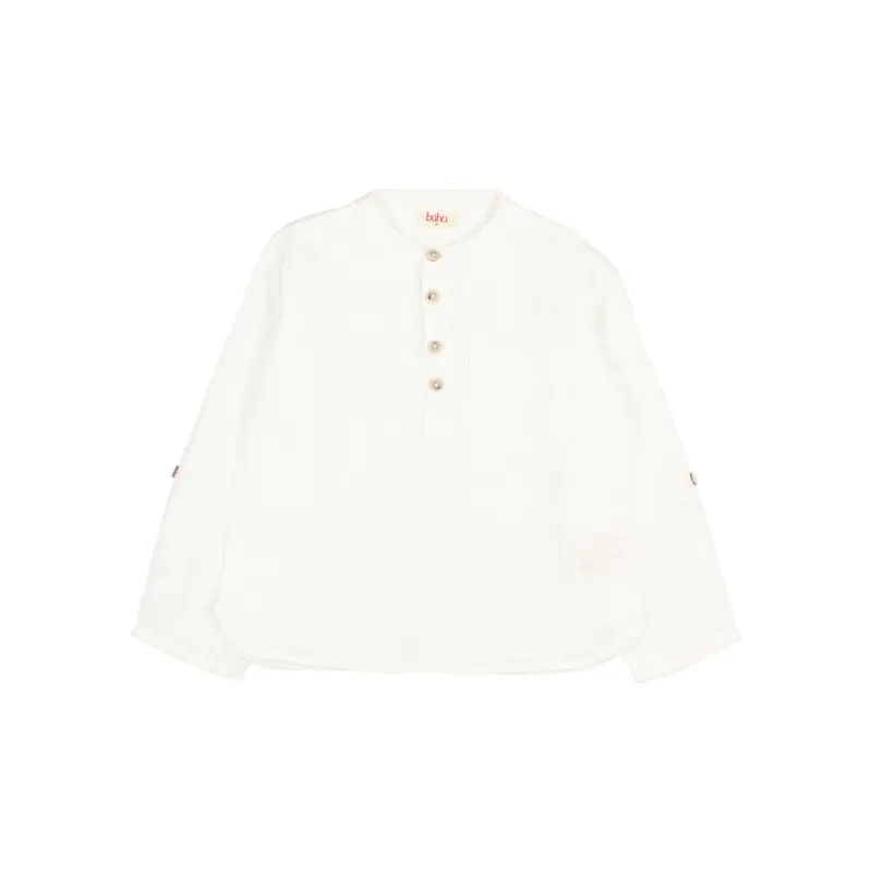 Búho linen kurta blouse white