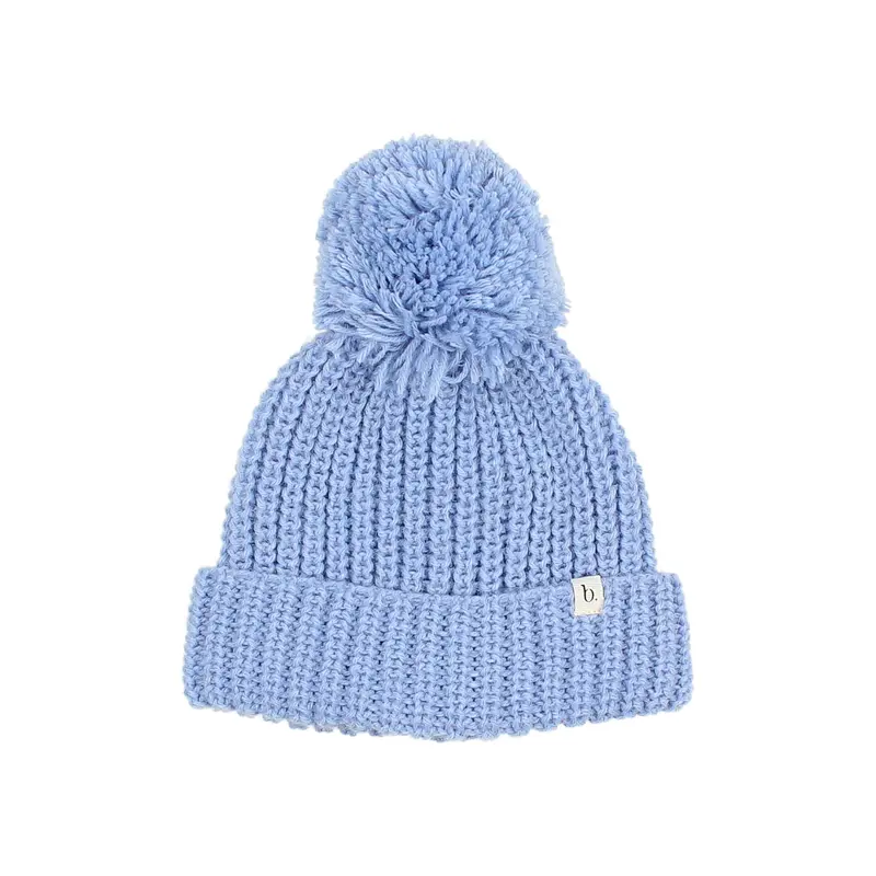 Búho soft knit hat soft blue