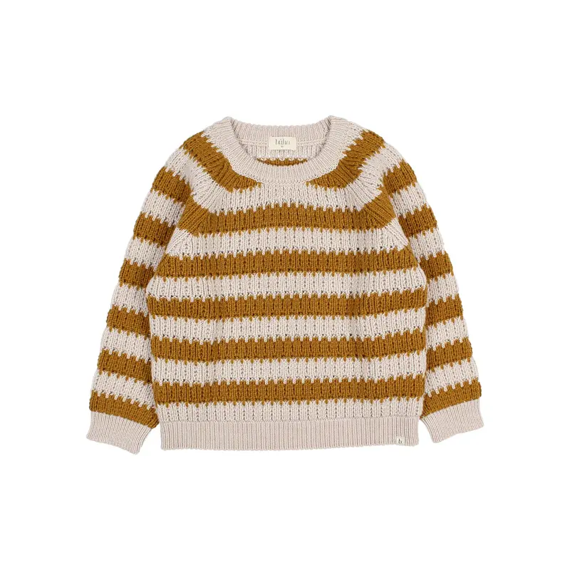 Búho stripes jumper ocre