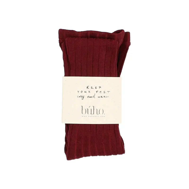 Búho tights burgundy