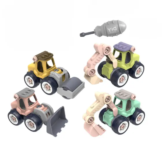 Building Masters Mini Engineering Vehicle Set - Mini anleggskjøretøy