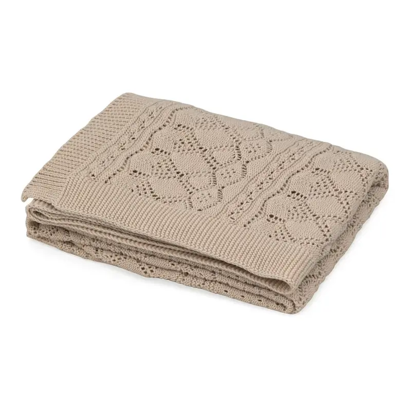 CamCam Copenhagen - Pointelle Baby Knit Throw - GOTS - Hazel - Dekentje
