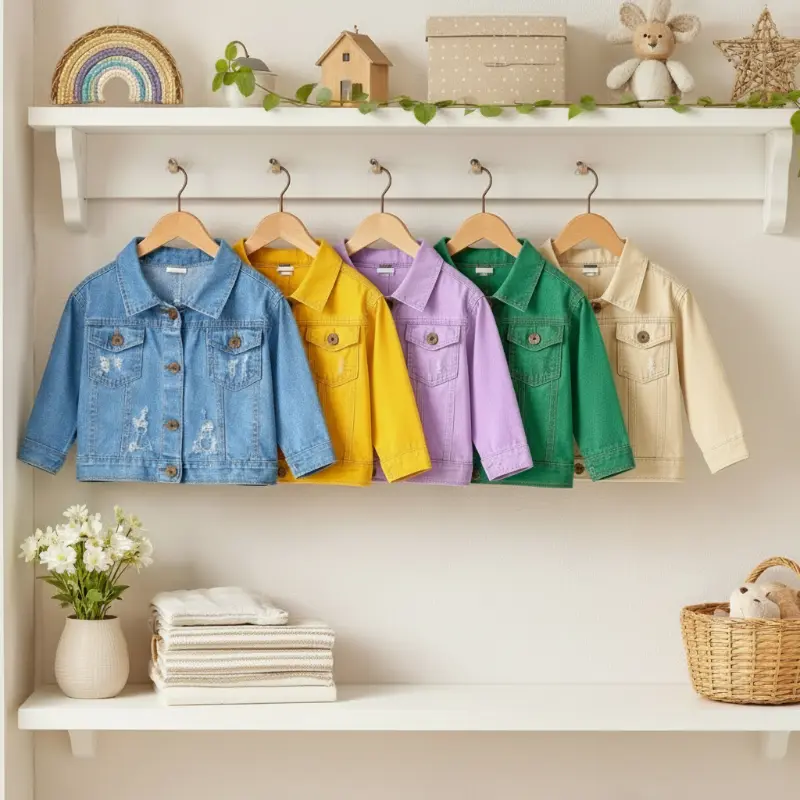 Candy Color Denim Jacket – Lightweight Denim Jacket for Kids