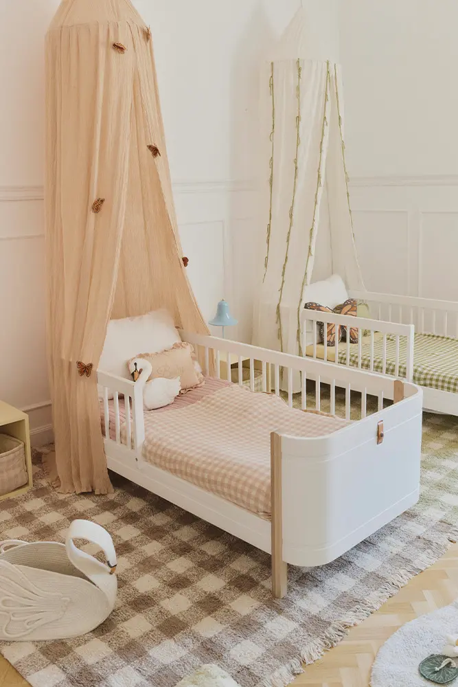 Canopy Crepe Swan – Rose – Katoenen bedhemeltje – Lorena Canals