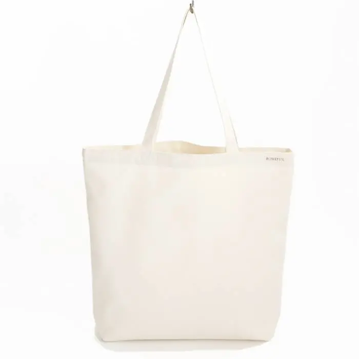 Canvas shopper ET logo natural white – Bo Weevil