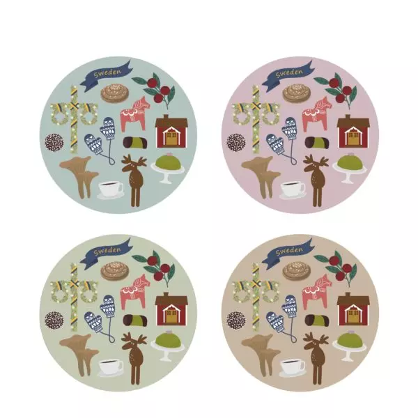 Coasters Like A Swede 4-pcs – Pluto produkter