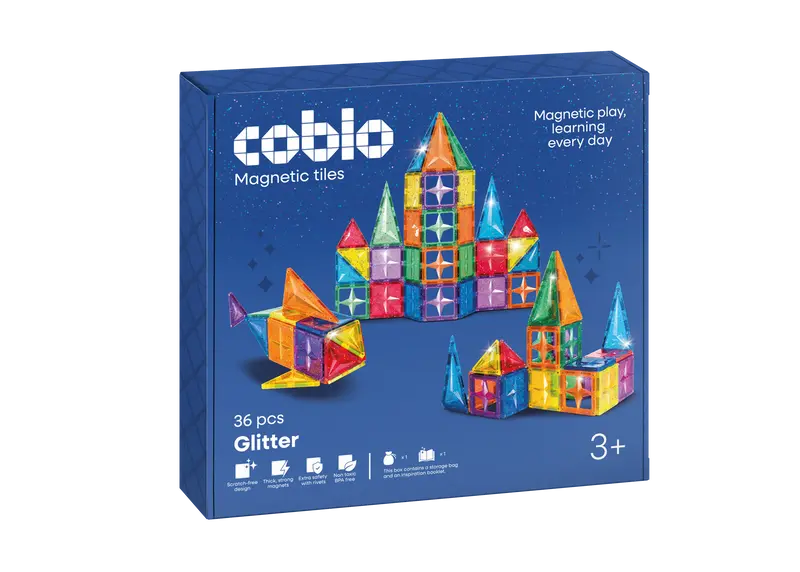 Coblo Classic Glitter - 36 Magnetische Tegels