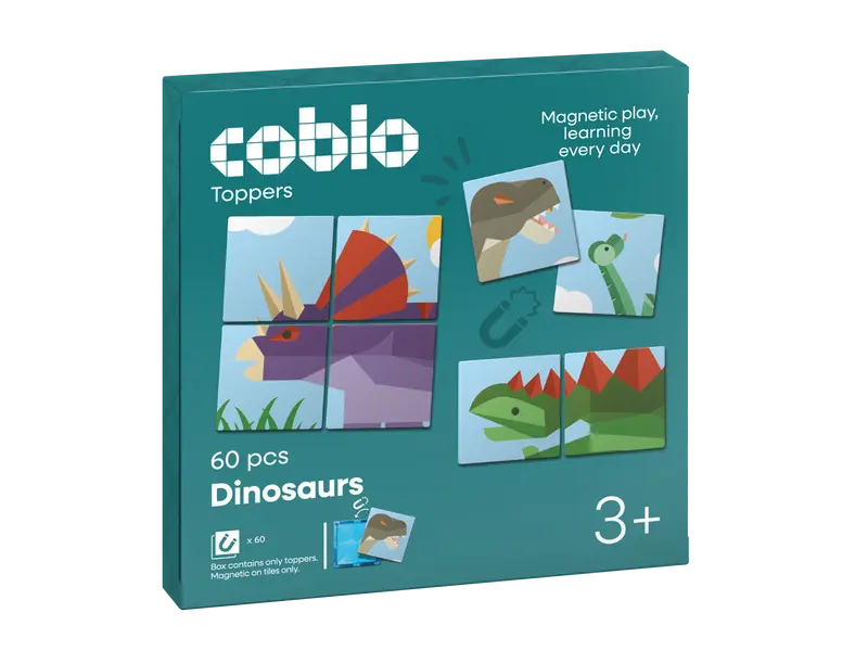 Coblo Magneet Toppers Dinos - 60 Dinosaurs Puzzelkaarten
