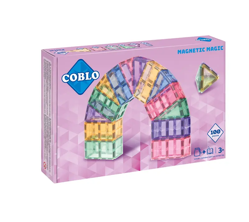 Coblo Pastel set - 100 magnetische tegels