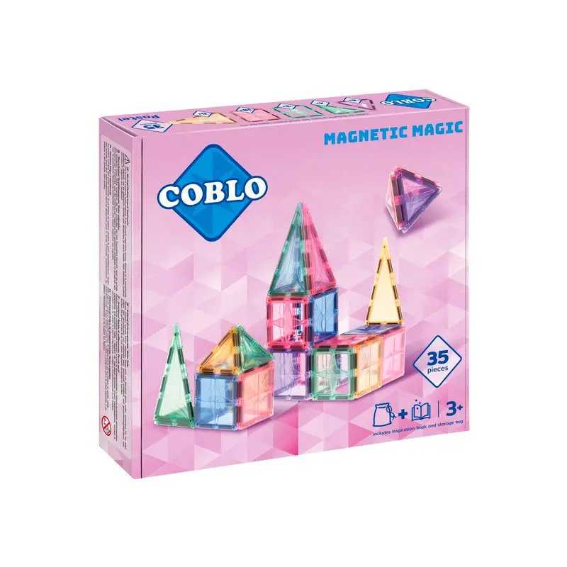 Coblo Pastel set - 35 magnetische tegels