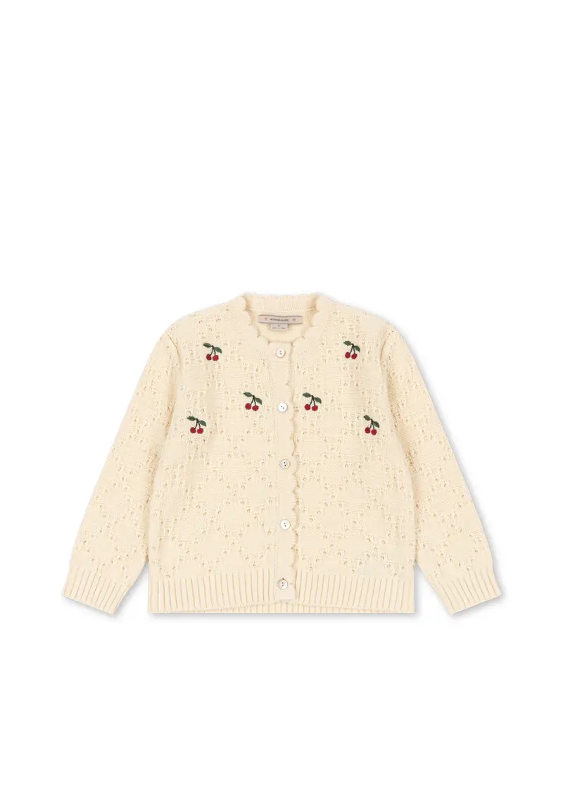 Cocolo Cardigan - 100% wol - Ajour/Buttercream - Konges SlΓΈjd