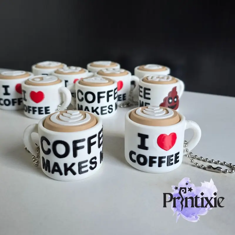 Coffee Clicker – Mechanical Fidget Keychain & Bag Hanger
