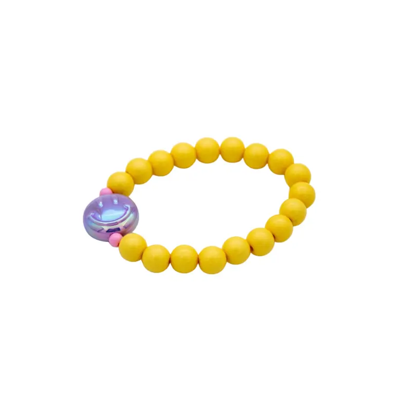 Colori Ribelle armband geel smiley