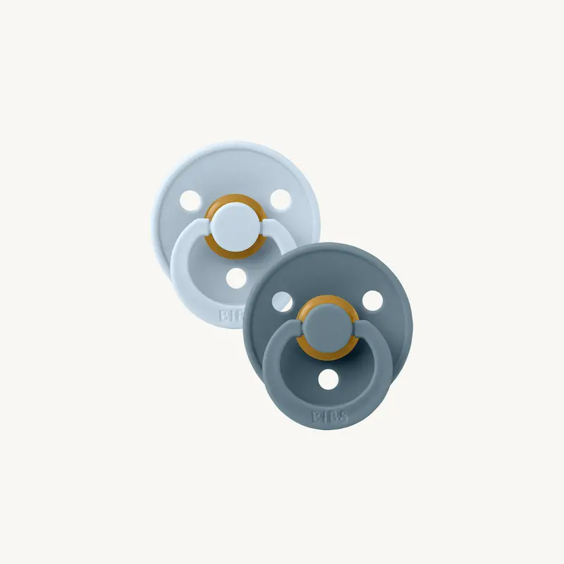 Colour fopspenen 2-pack - Baby Blue/Petrol - Anatomisch - Natuurlijk rubberlatex - BIBS