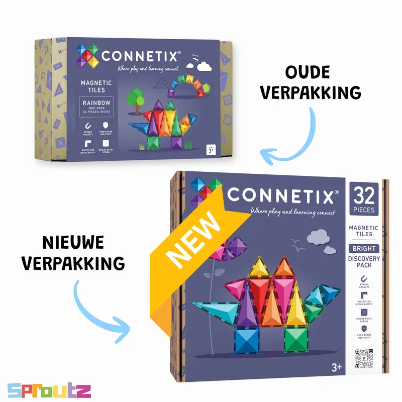 Connetix Bright Discovery Pack - 32 magnetische tegels