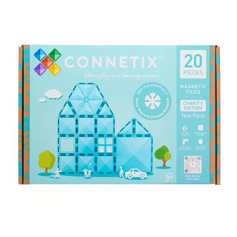 Connetix Charity Pack Teal - 20 magnetische tegels