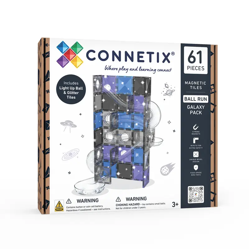 Connetix Galaxy Ball Run Knikkerbaan Pack - 61 magnetische tegels