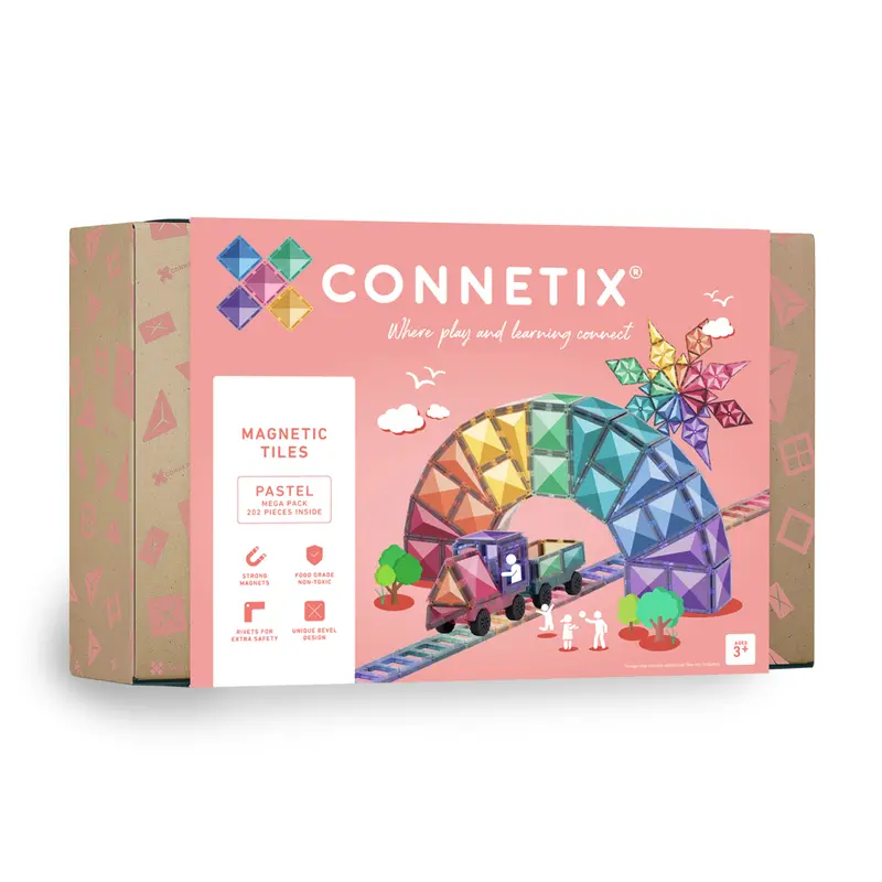 Connetix Pastel Mega Pack - 202 magnetische tegels