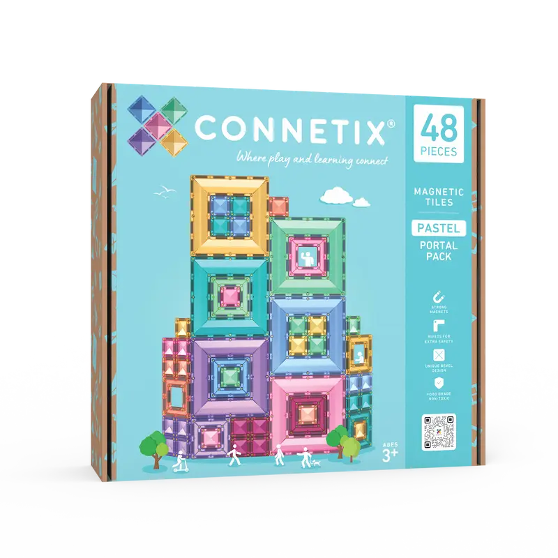 Connetix Pastel Portal Pack - 48 magnetische tegels