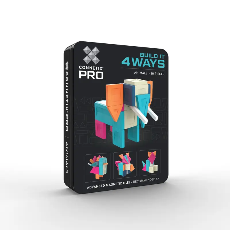Connetix PRO Build It 4 Ways Animals Pack - 30 magnetische tegels