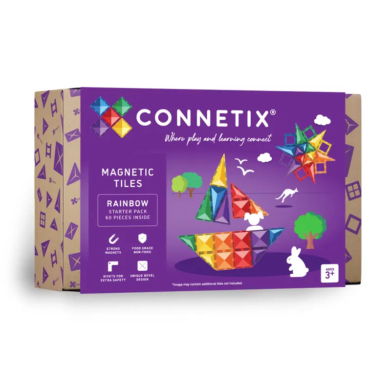 Connetix Rainbow Starter Pack - 60 magnetische tegels