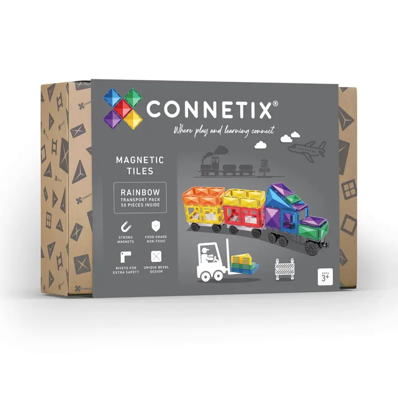 Connetix Rainbow Transport Pack - 50 magnetische tegels