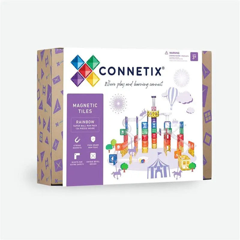 Connetix Super Ball Run Pack - 134 magnetische tegels