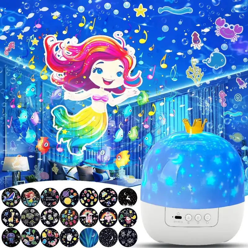 CosmoGlow – Dreamy & Creative – Galaxy Projector Night Light with 360° Rotation
