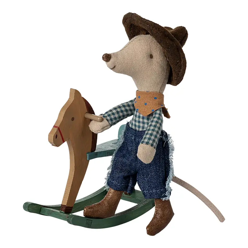 Cowboy muis op hobbelpaard - Kleine broer