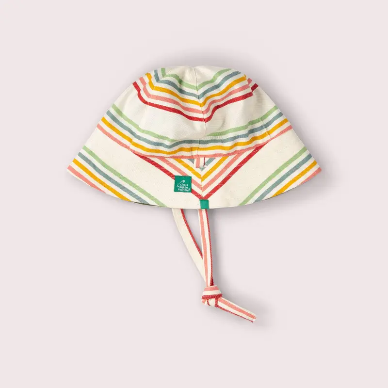 Cream Rainbow Reversible Sunhat