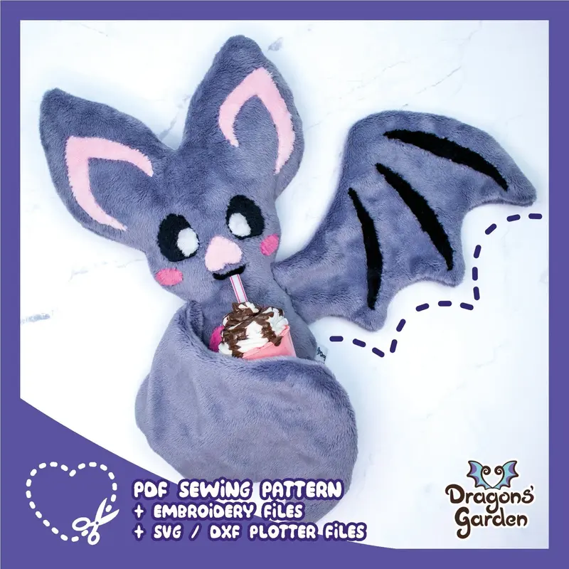 Cute Bat Plushie Sewing Pattern