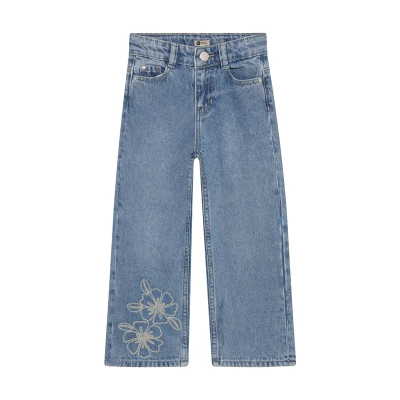Daily Seven Denim Wide Fit Embroidery Blue Denim
