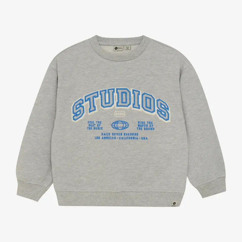 Daily Seven Oversized Sweater Artwork Medium Grey Melange