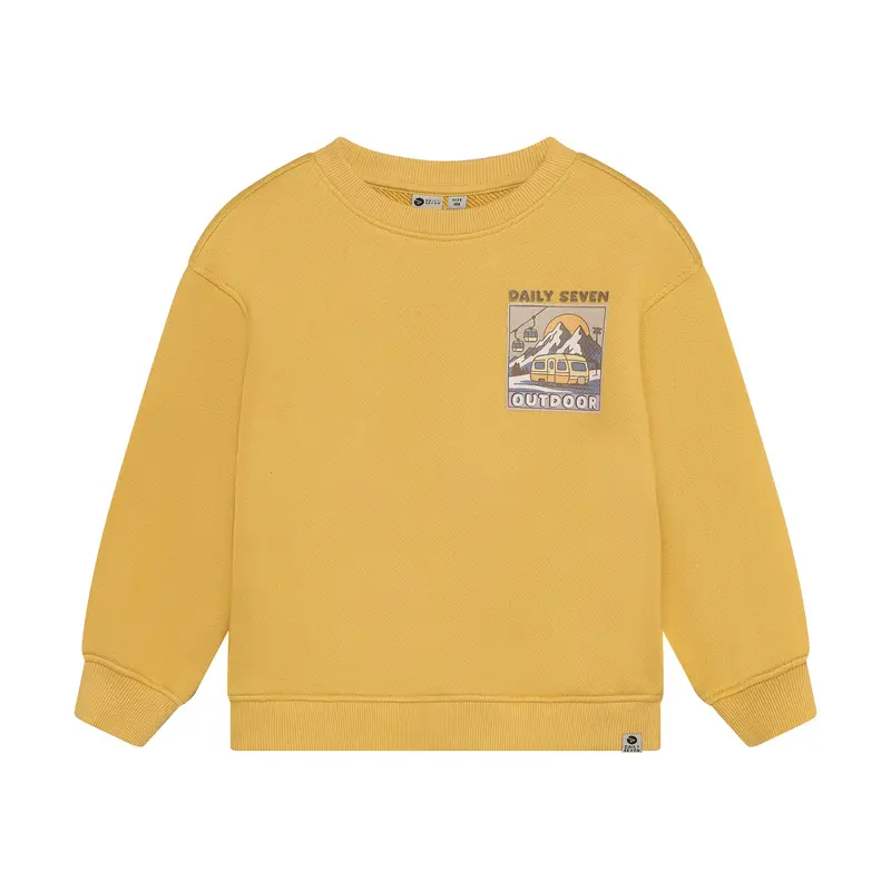 Daily Seven Oversized Sweater Backprint Fall Leaf