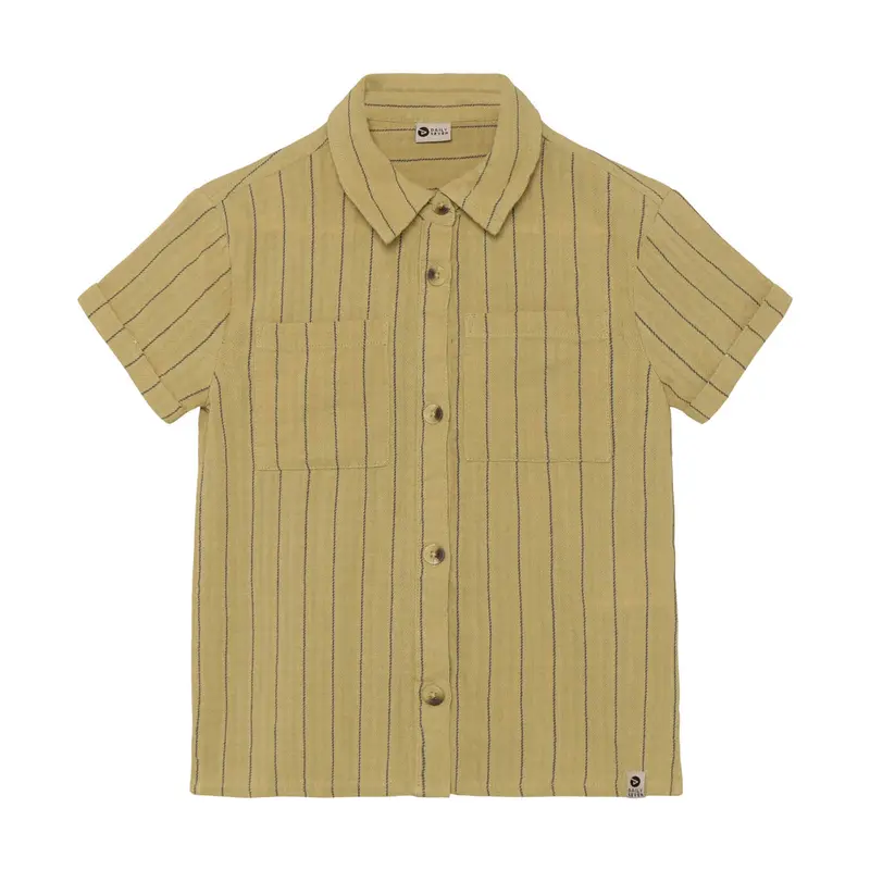 Daily Seven Shirt Small Stripe Pale Olive Green