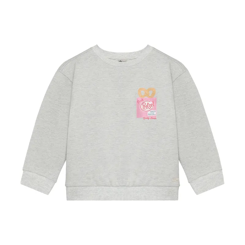 Daily Seven Sweater Backprint Light Grey Melange