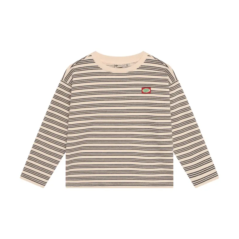 Daily Seven T-shirt Longsleeve Striped Sandshell