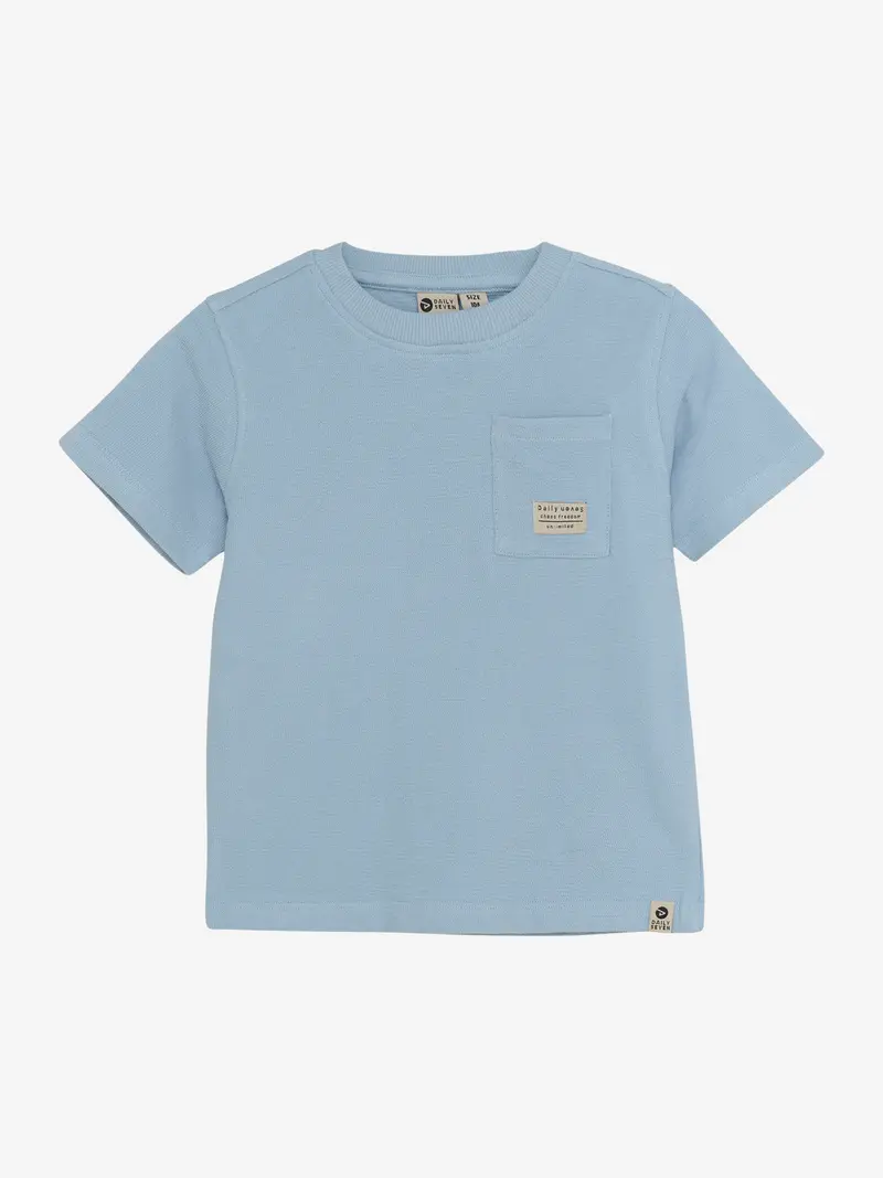Daily Seven T-shirt Structure Print Ashley Blue
