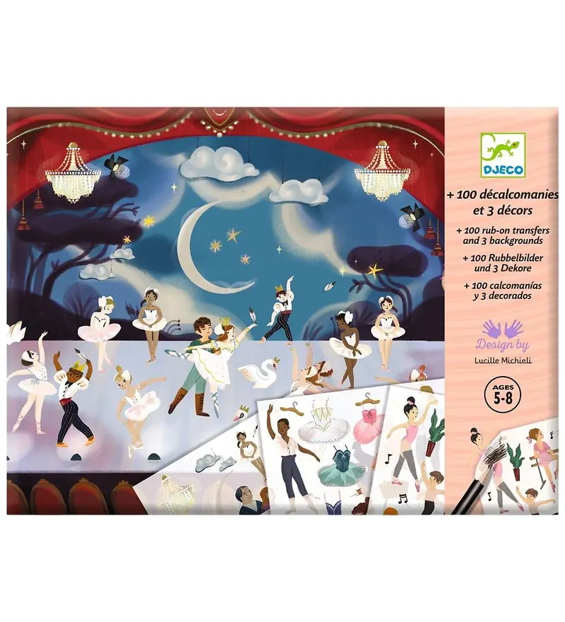 Decalcomanie balletdansers zwanenmeer