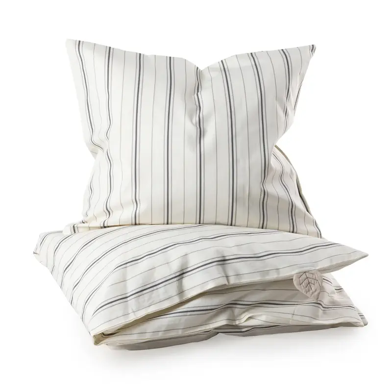 Dekbedovertrek - Percale Junior Bed linen (DK size) - 100x140cm & 40x45cm - Cream Stripe
