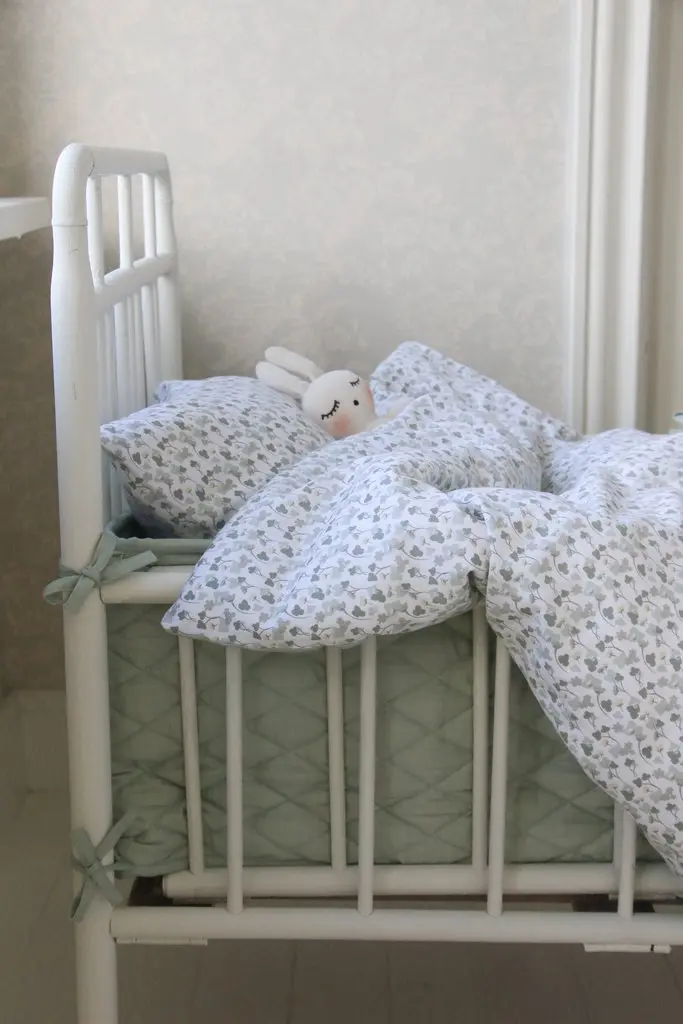 Dekbedset ledikant Little Anemones Green – Littleheart