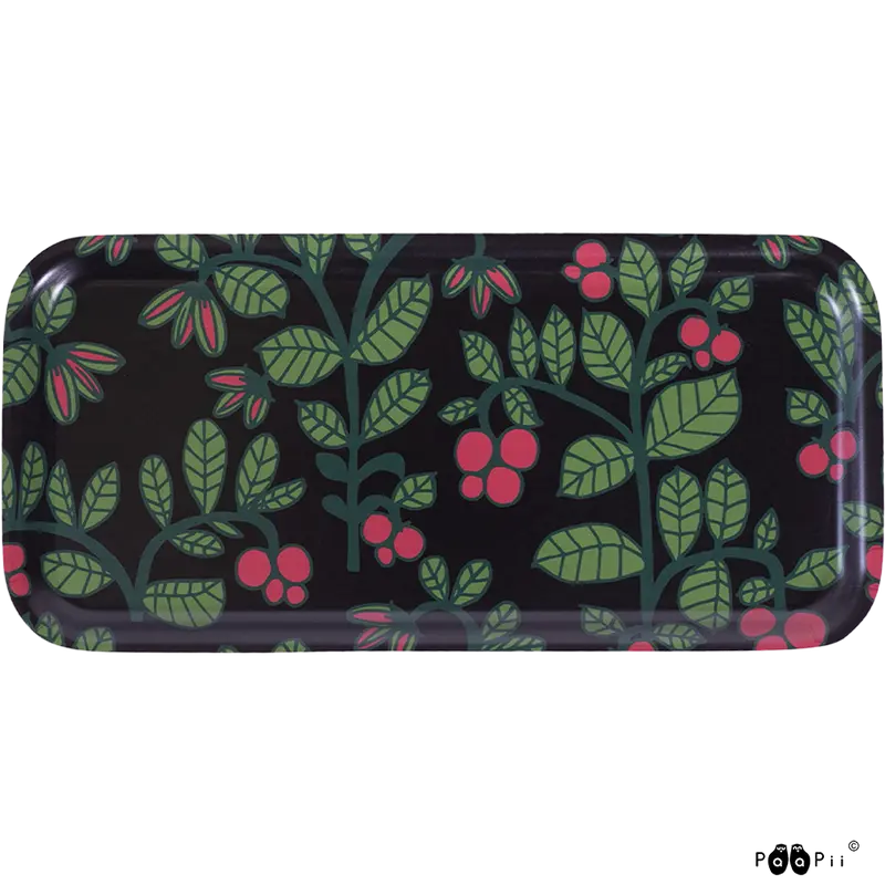 Dienblad / TRAY Lingonberry Black 27x13cm – Paapii Design