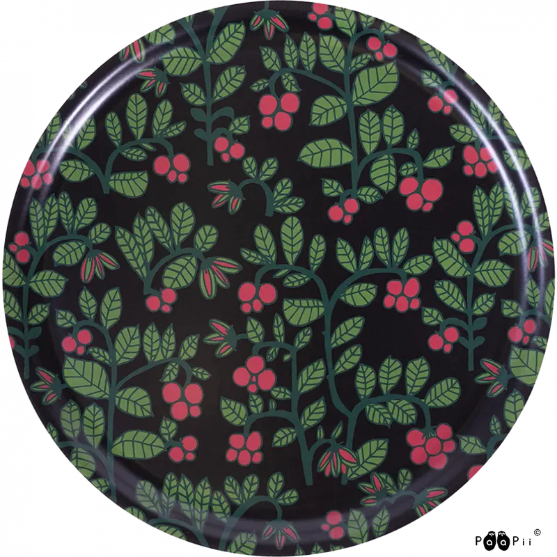 Dienblad / TRAY Lingonberry Black 35cm – Paapii Design