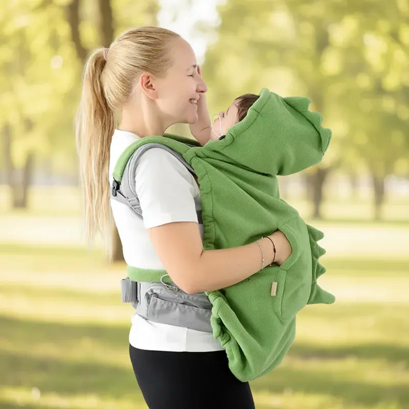 Dinosaur Baby Carrier Cover – Varmt og behagelig – Dino Baby-teppe