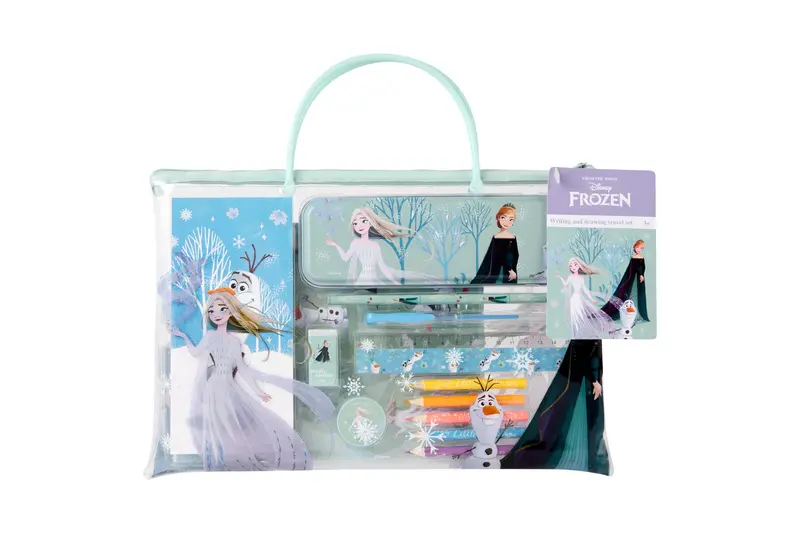 Disney Frozen schrijf- en tekenreisset, met potloden, pennen en stickers