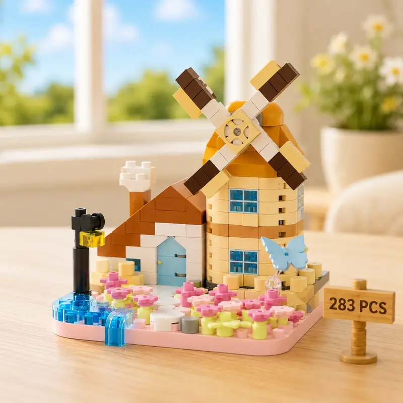 DIY Windmill Building Blocks – Creative & Challenging – Building Blocks Set