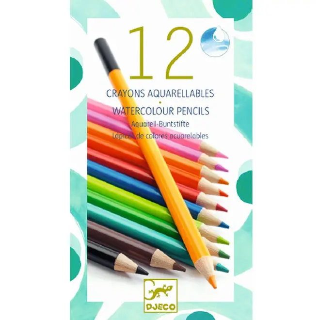 Djeco 12 aquarelpotloden
